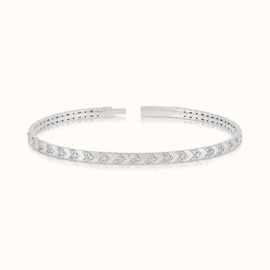 Lab Grown Diamond Arrow Flexible Bangle