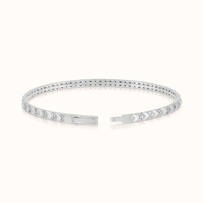 Lab Grown Diamond Arrow Flexible Bangle