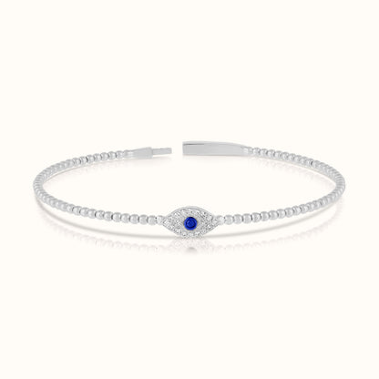 Evil Eye Lab Grown Diamond Pendant & Bangle Set