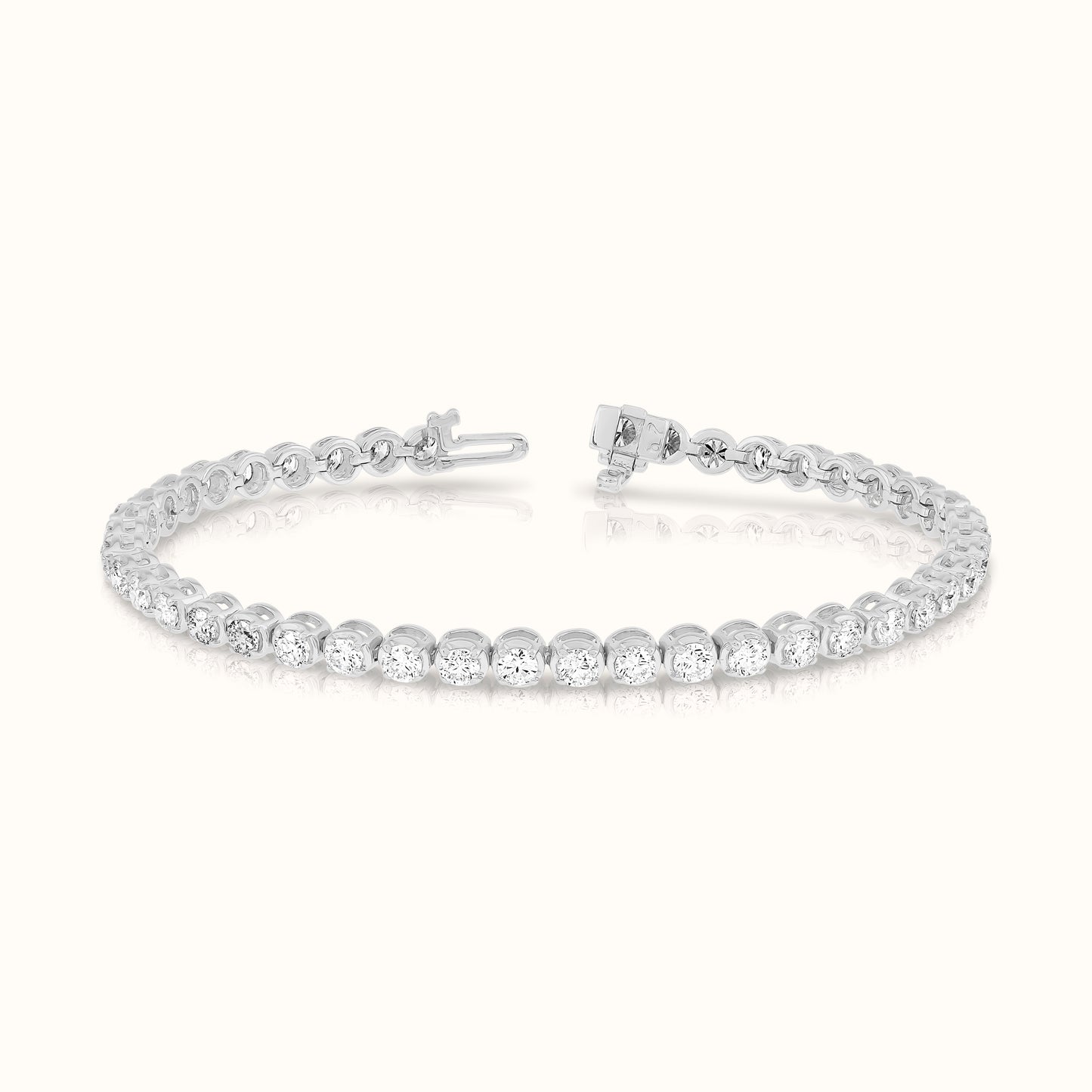 Lab Grown Diamond Cupcake Set Tennis Bracelet