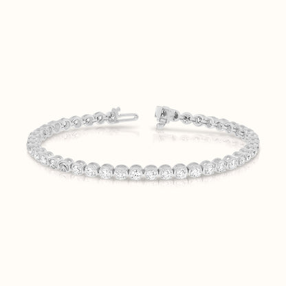 Lab Grown Diamond Cupcake Set Tennis Bracelet