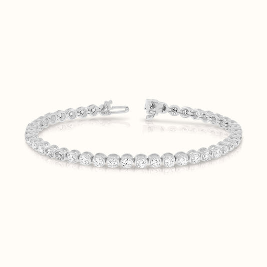 Lab Grown Diamond Cupcake Set Tennis Bracelet