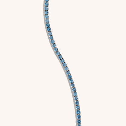 Natural Blue Topaz Classic Tennis Bracelet