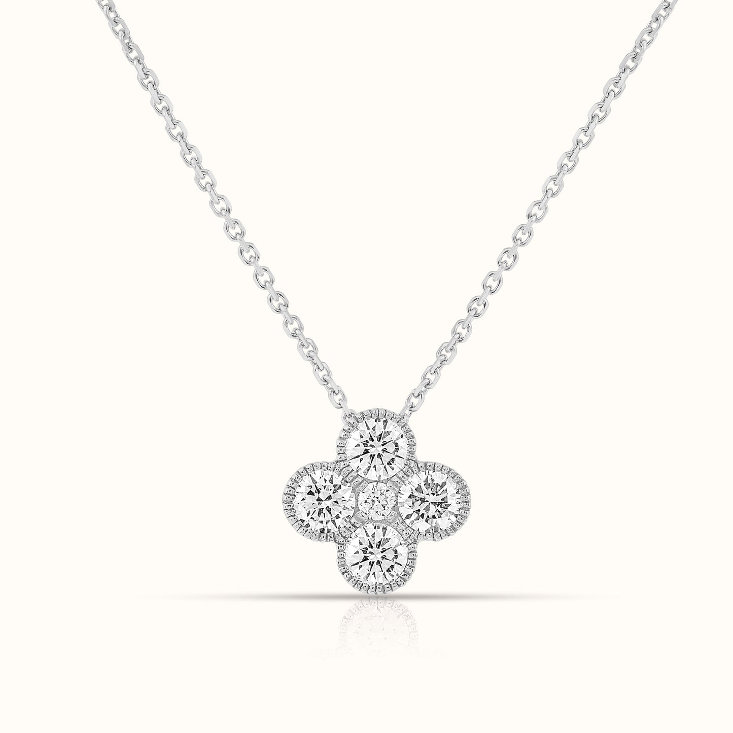 Lab Grown Diamond Clover Necklace