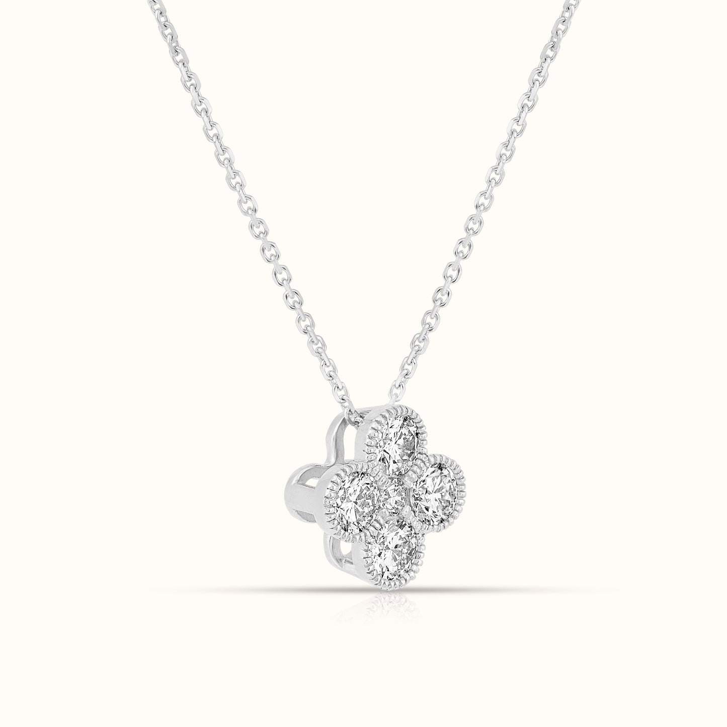 Lab Grown Diamond Clover Necklace