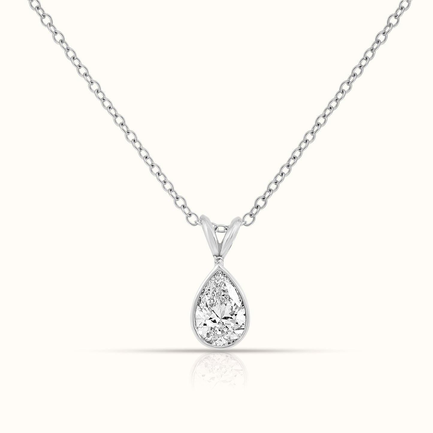 Bezel Pear Lab Grown Diamond Signature Set