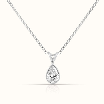 Bezel Pear Lab Grown Diamond Signature Set