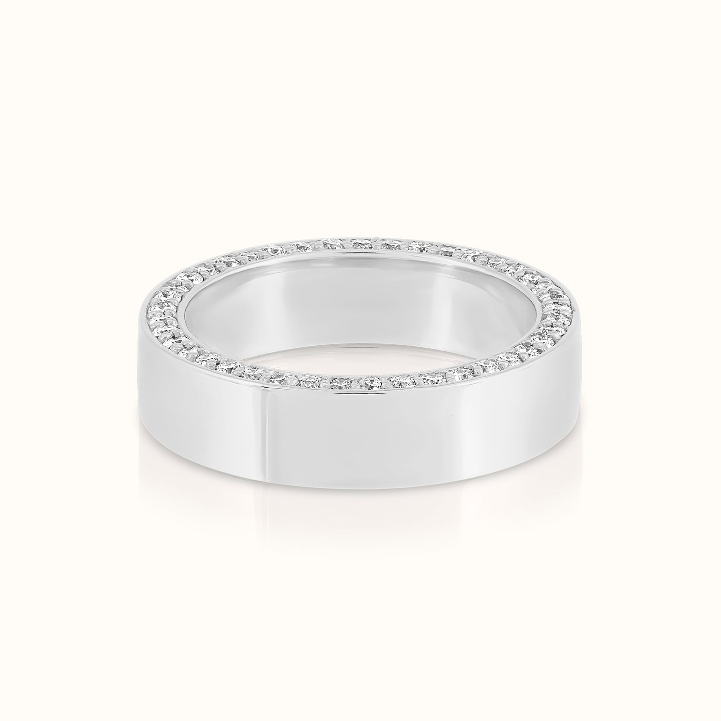 5MM Cigar Band with Lab Grown Diamond