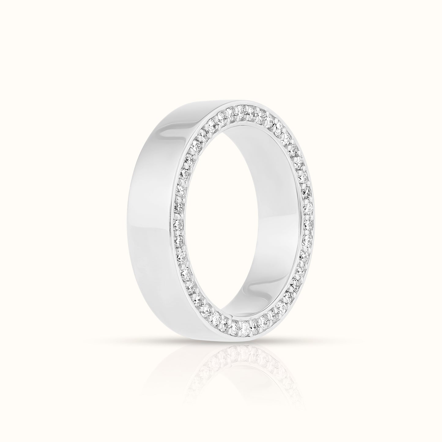 5MM Cigar Band with Lab Grown Diamond