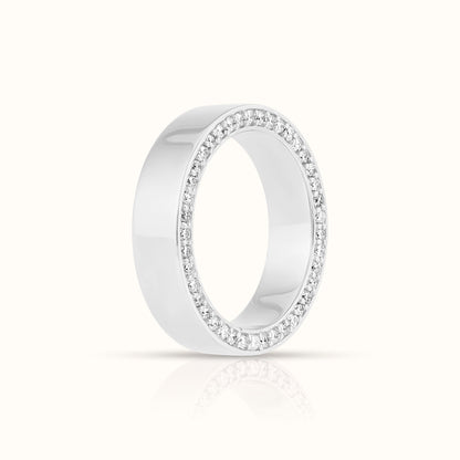 5MM Cigar Band with Lab Grown Diamond