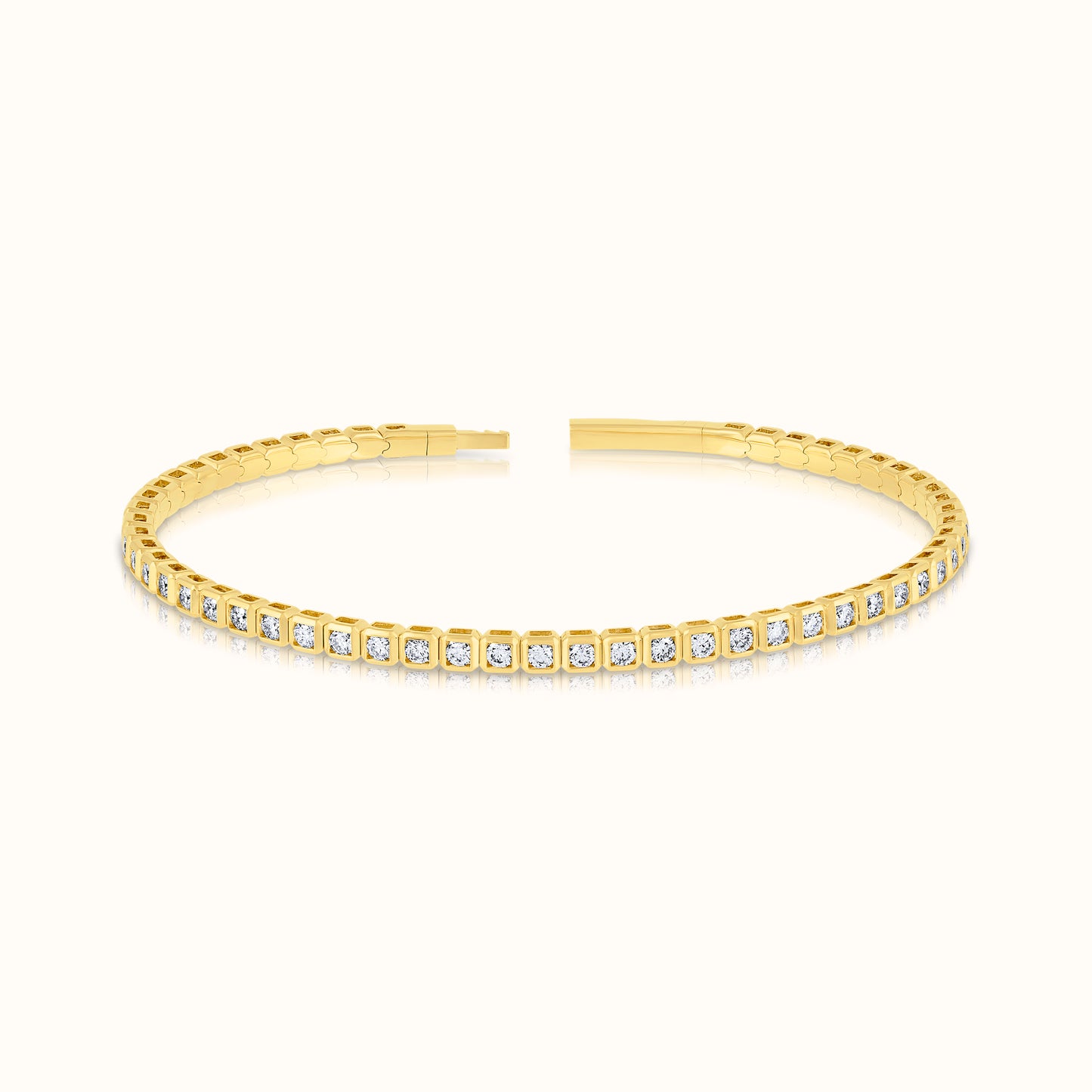 Lab Grown Diamond Princess Illusion Flexible Bangle