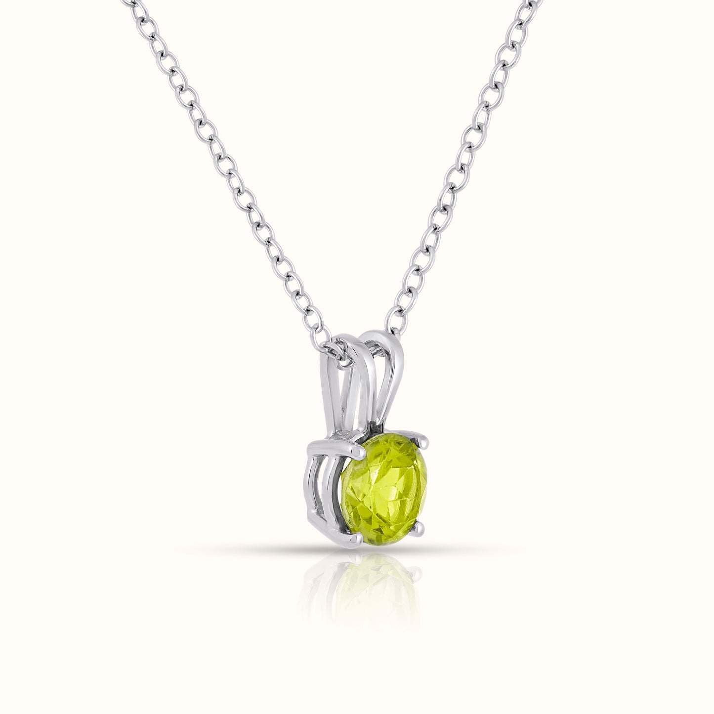 Natural Peridot - August Birthstone Charm Pendant