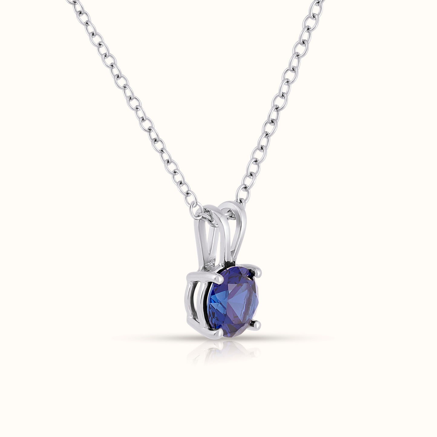 Natural Blue Sapphire - September Birthstone Charm Pendant