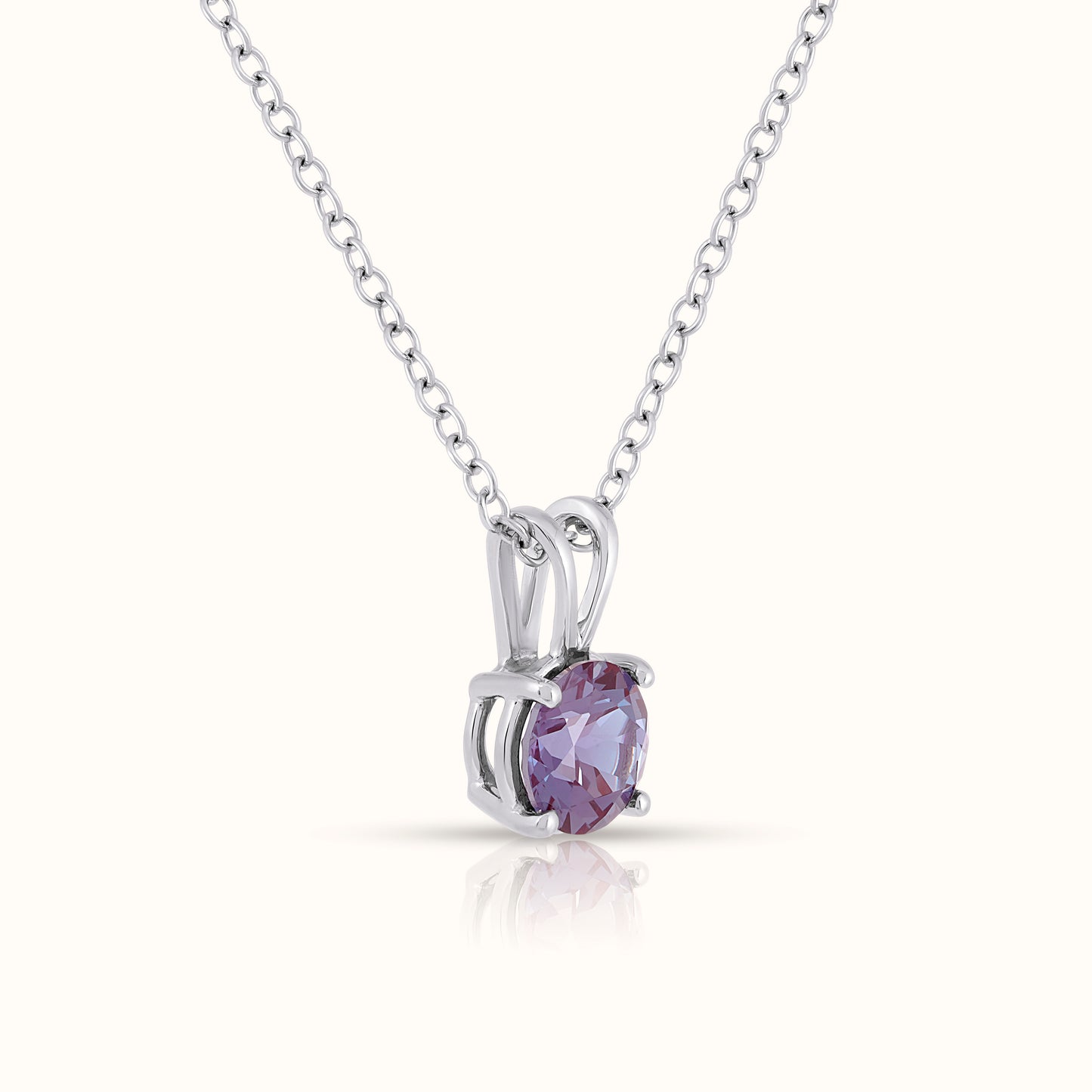 Lab Grown Alexandrite- June Birthstone Charm Pendant