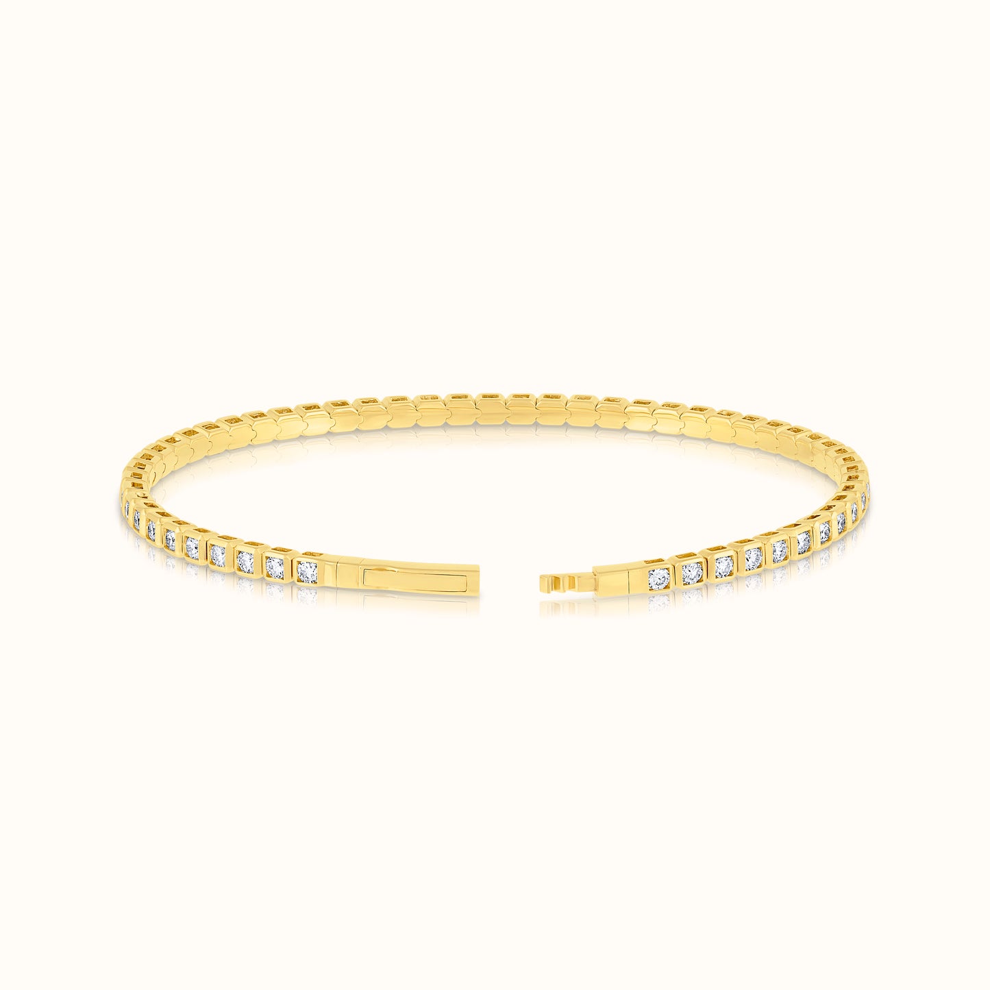 Lab Grown Diamond Princess Illusion Flexible Bangle