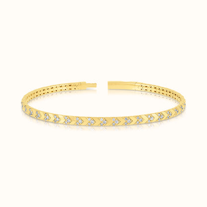 Lab Grown Diamond Arrow Flexible Bangle