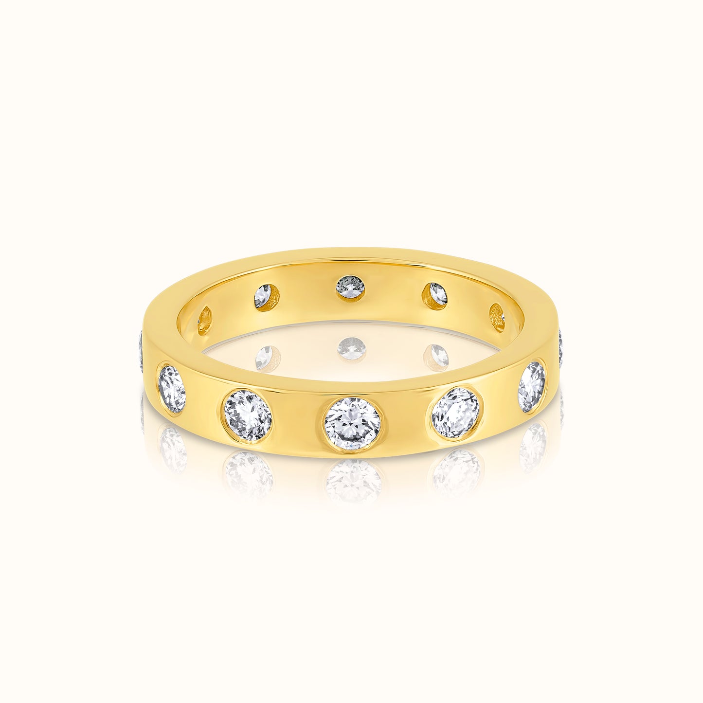 Flush Set Eternity Lab Grown Diamond Ring