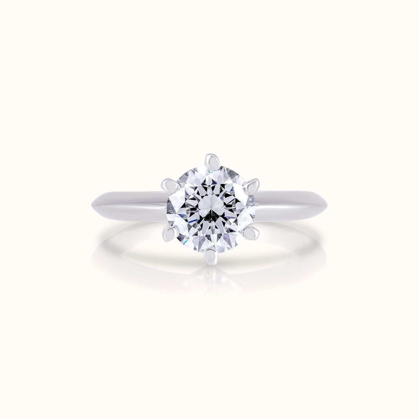 Classic Six Prong Round Lab Grown Diamond Ring