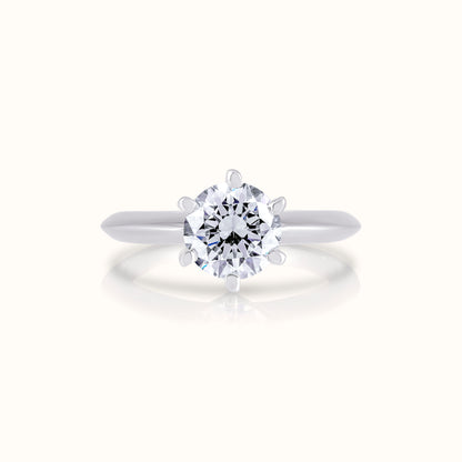 Classic Six Prong Round Lab Grown Diamond Ring