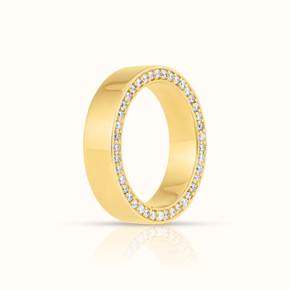 5MM Cigar Band with Lab Grown Diamond