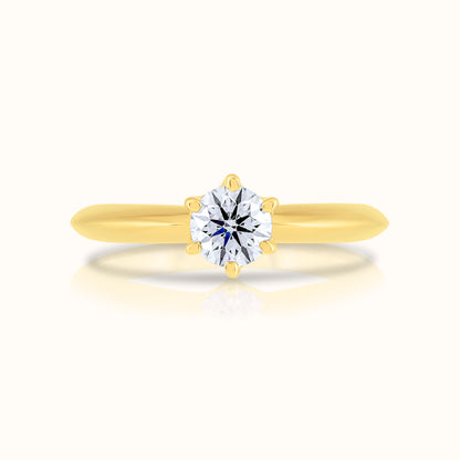 Classic Six Prong Round Lab Grown Diamond Ring