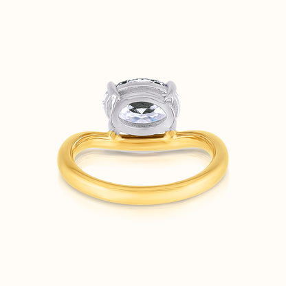 Floating East West Lab Grown Diamond Oval Ring