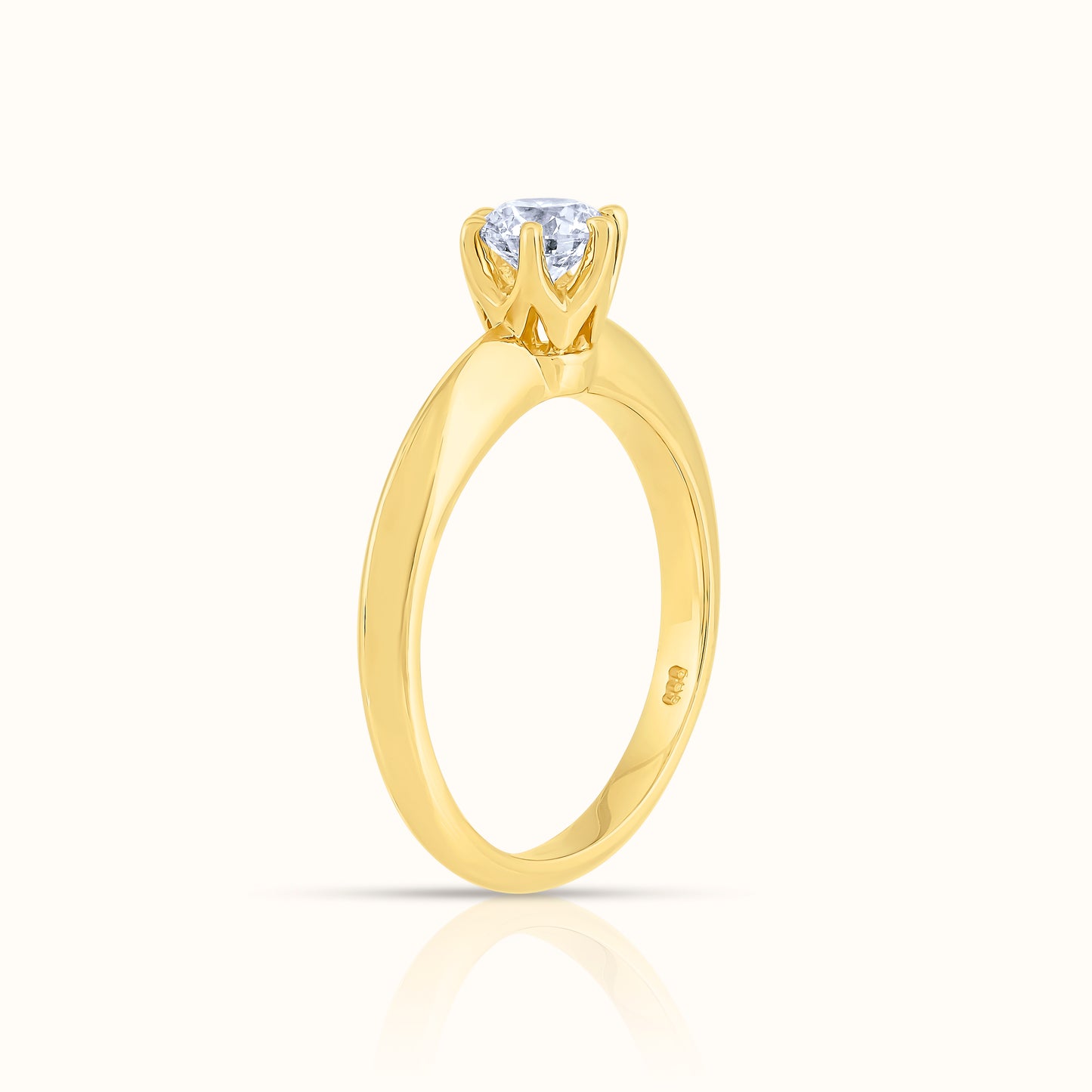 Classic Six Prong Round Lab Grown Diamond Ring