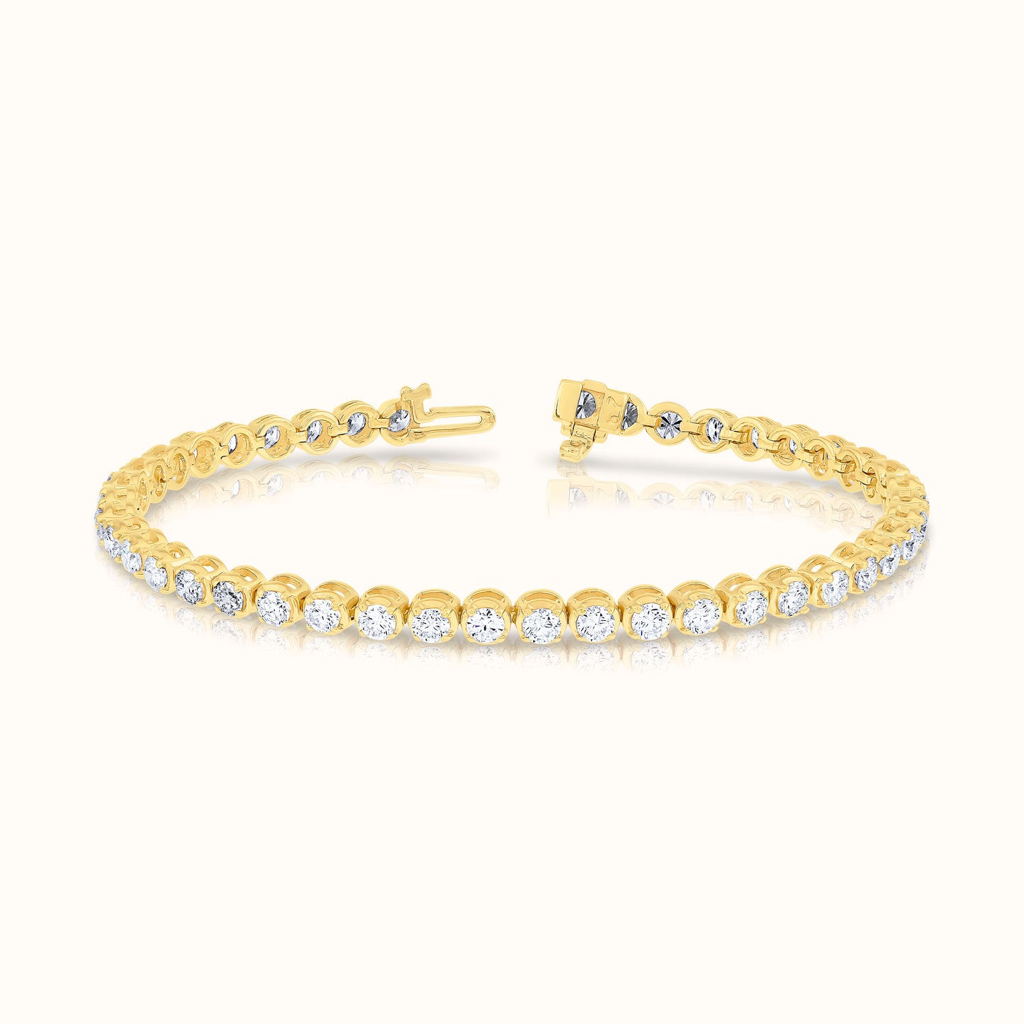 Lab Grown Diamond Cupcake Set Tennis Bracelet