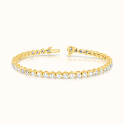 Lab Grown Diamond Cupcake Set Tennis Bracelet