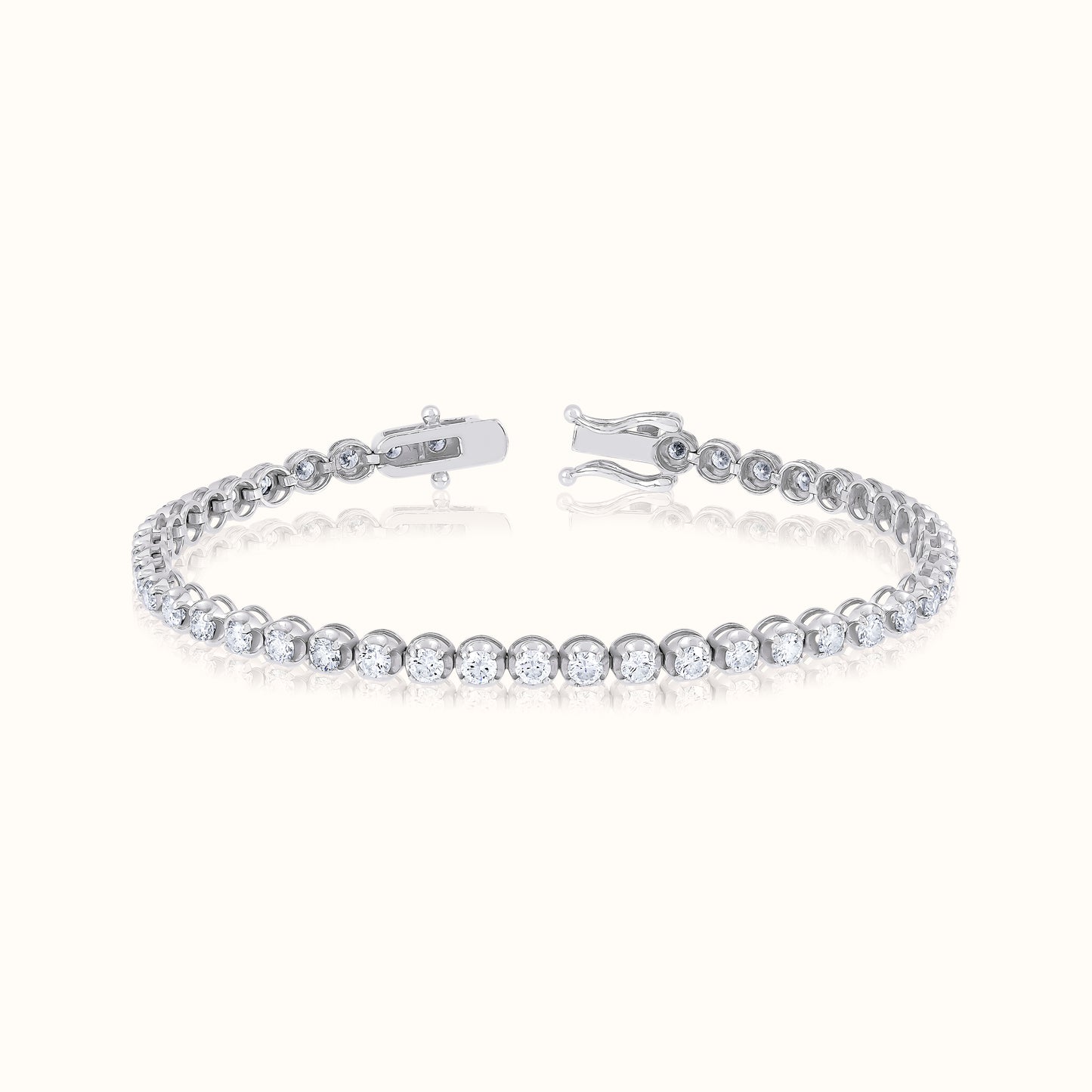 Lab Grown Diamond Buttercup Set Tennis Bracelet