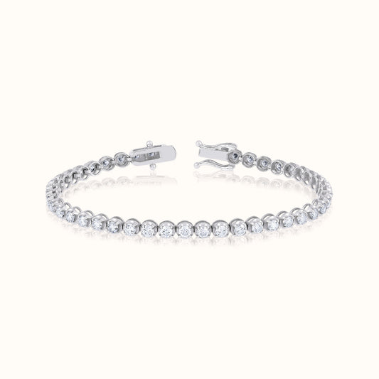 Lab Grown Diamond Buttercup Set Tennis Bracelet