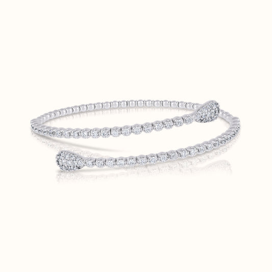 Lab Grown Diamond Water Drop Cuff Bangle