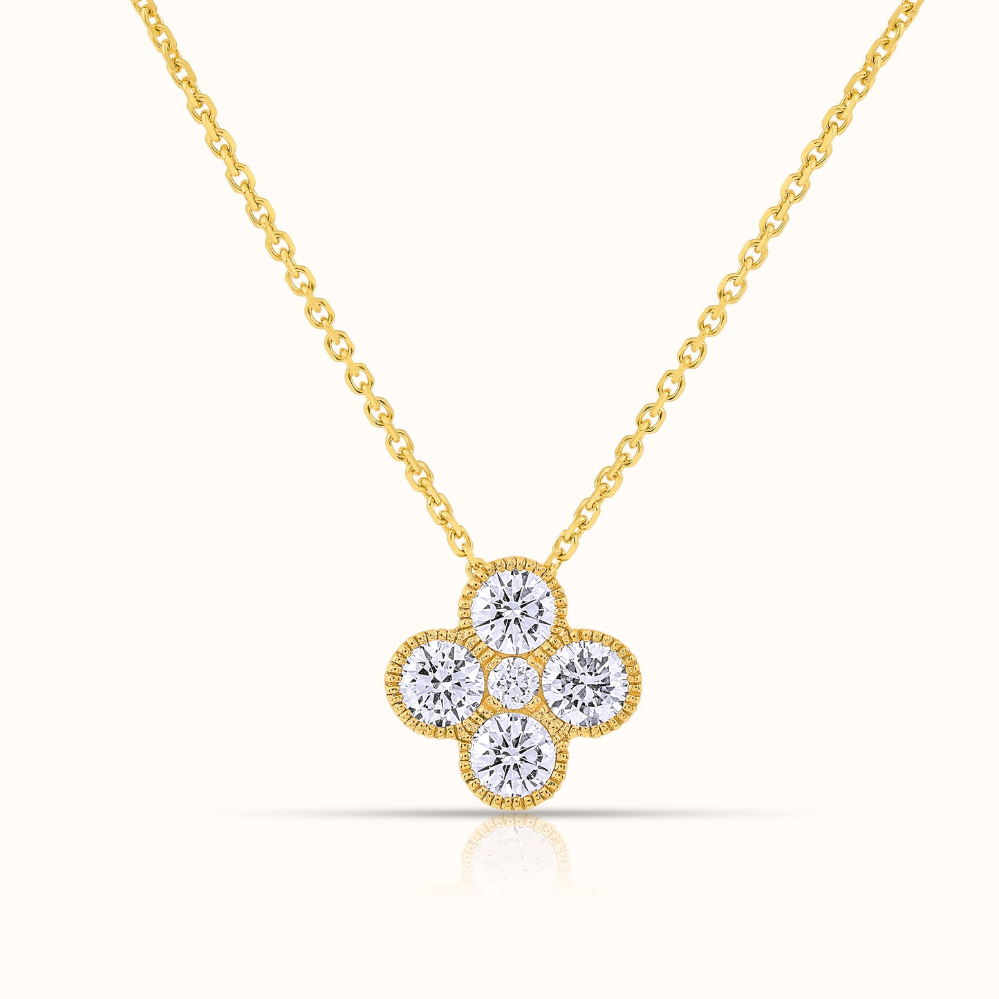 Lab Grown Diamond Clover Necklace