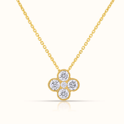 Lab Grown Diamond Clover Necklace