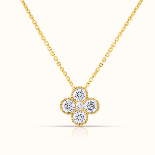 Lab Grown Diamond Clover Necklace