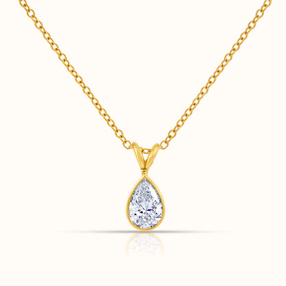 Bezel Pear Lab Grown Diamond Signature Set