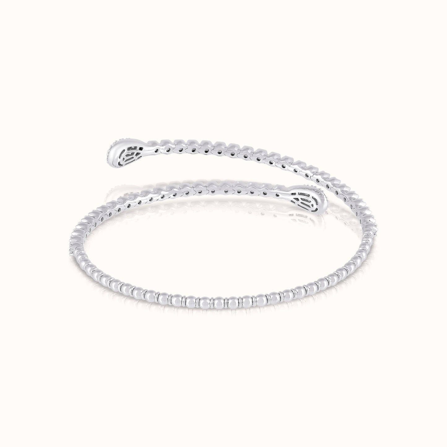 Lab Grown Diamond Water Drop Cuff Bangle