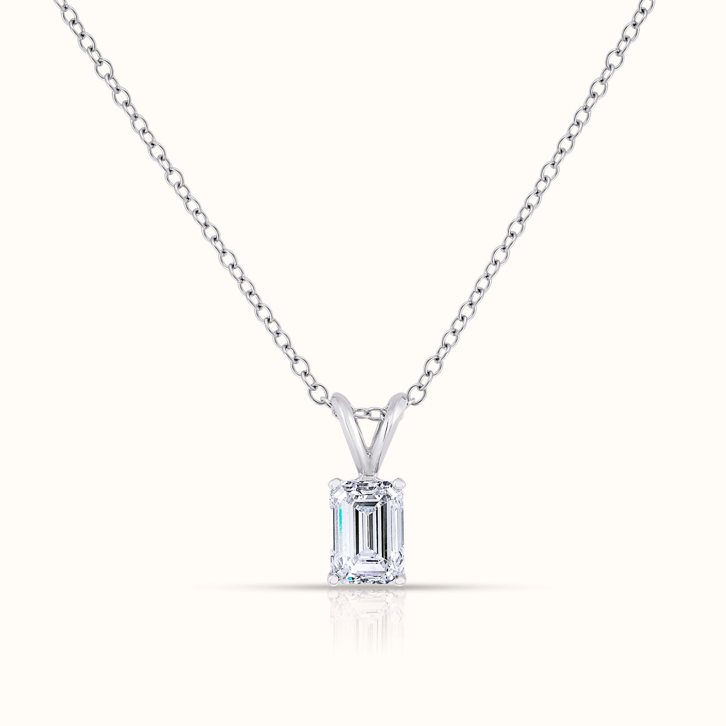 Solitaire Emerald Lab Grown Diamond Signature Set