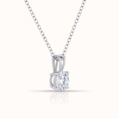 Lab Grown Diamond 4 Prong Solitaire Necklace