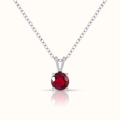 Lab Grown Ruby - July Birthstone Charm Pendant