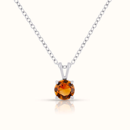 Natural Citrine - November Birthstone Charm Pendant