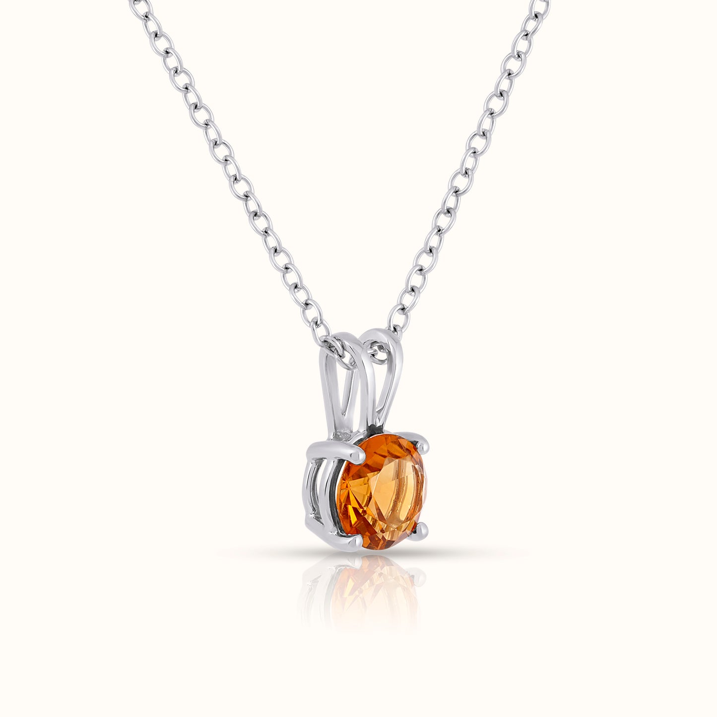 Natural Citrine - November Birthstone Charm Pendant