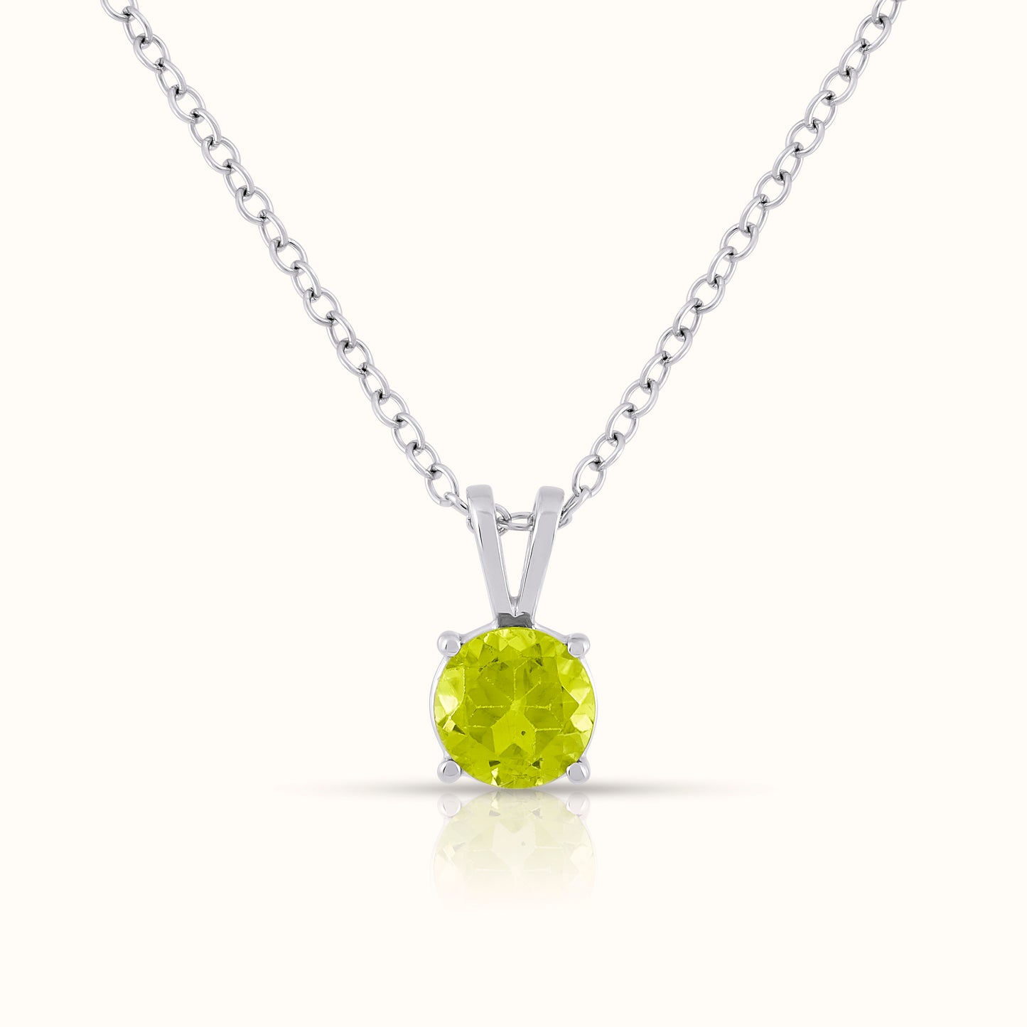 Natural Peridot - August Birthstone Charm Pendant