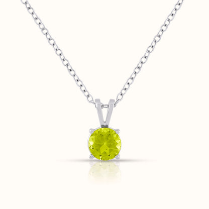 Natural Peridot - August Birthstone Charm Pendant