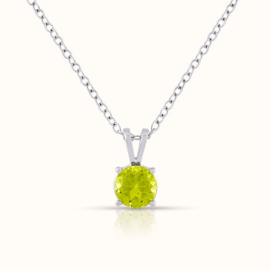 Natural Peridot - August Birthstone Charm Pendant