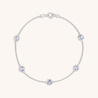 Diamond by the Yard Natural Aquamarine Bracelet