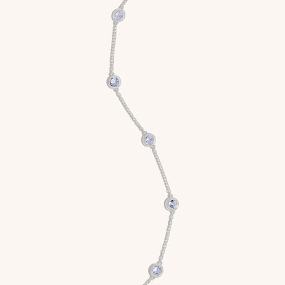 Diamond by the Yard Natural Aquamarine Bracelet