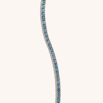 Natural Blue Topaz Classic Tennis Bracelet