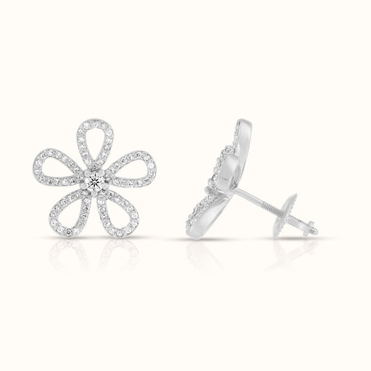 Floralace Lab Grown Dimond Earrings