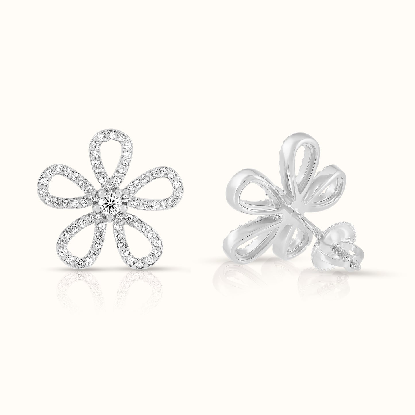 Floralace Lab Grown Dimond Earrings